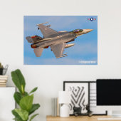 POSTER FALCON DE COMBAT F-16C (Bureau à domicile)