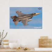 POSTER FALCON DE COMBAT F-16C (Cuisine)