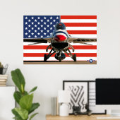 POSTER FALCON DE COMBAT F-16D (Bureau à domicile)