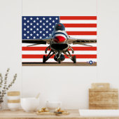 POSTER FALCON DE COMBAT F-16D (Cuisine)