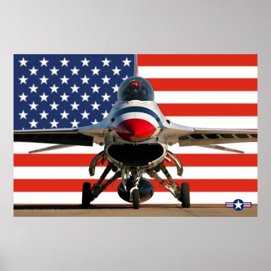 POSTER FALCON DE COMBAT F-16D (Devant)