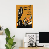 Poster Falcon maltais Dashiell Hammet Première édition C (Bureau à domicile)