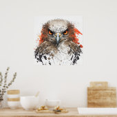 Poster Falcon Portrait Animal Peinture Faune En Plein Air (Cuisine)