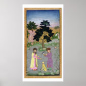 Poster Falconer avec compagnon et guépard, de (Devant)