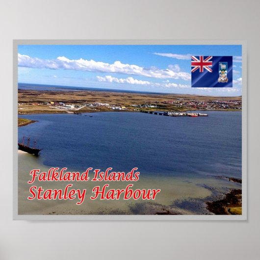 Poster Falkland Islands - Stanley. (Devant)