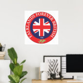 Poster Falklands Forever British (Bureau à domicile)