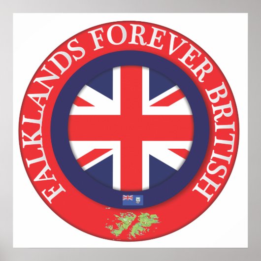 Poster Falklands toujours britanniques (Devant)