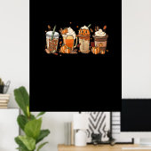 Poster Fall Autumn Coffee Thanksgiving Pumpkin Halloween (Bureau à domicile)