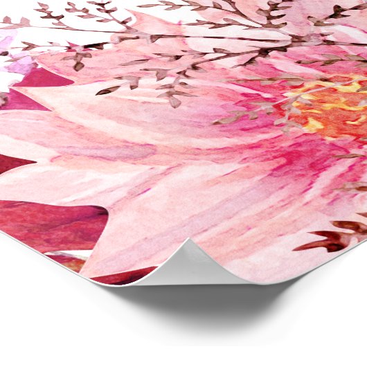 Poster Fall Dahlia et Mariage Citrouille (Coin)