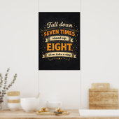 Poster Fall Down Seven Times Stand Up Eight, Take Nap (Cuisine)