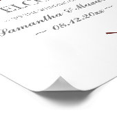 Poster Fall Folift Bourgogne Mariage Feuille Bienvenue (Coin)