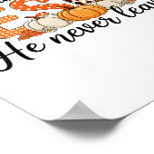 Poster Fall For Jesus He Never Leaves Autumn Thanksgiving (Coin)