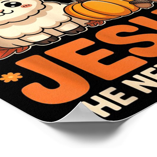 Poster Fall For Jesus He Never Leaves Sheep Christian Aut (Coin)