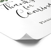 Poster Fall Greenery Citrouille blanc Merci pour le panne (Coin)