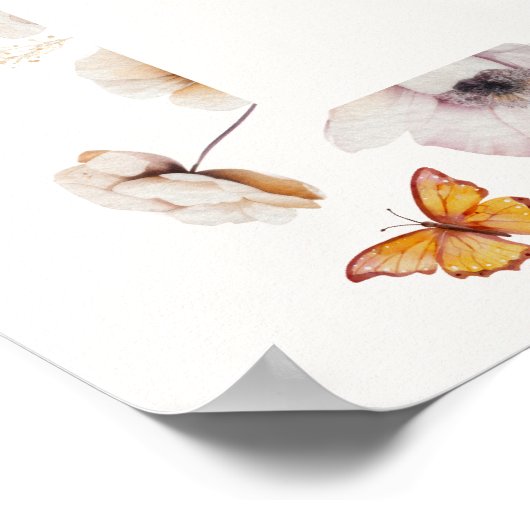 Poster Fall In Loho Boho Automne Fête des mariées Bienven (Coin)