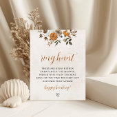Poster Fall in Love | Ring Hunt Bridal Shower Game Sign
