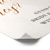 Poster Fall in Love | Where Were They Bridal Shower Sign (Coin)