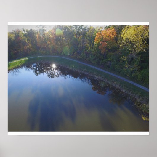 Poster Fall Indiana Sun et Feuille (Devant)