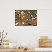 Poster Fall Leaves in Pond Water Nature Photography (Cuisine)