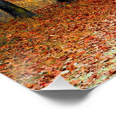 Poster Fall Leaves Woods Bois Autumn Forest Mariage (Coin)