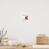 Poster Fall Little Citrouille Baby shower Faveurs (Cuisine)