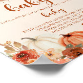 Poster Fall Little Citrouille Ne pas dire Baby shower béb (Coin)