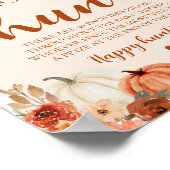 Poster Fall Little Citrouille Pacifier chasse Baby shower (Coin)