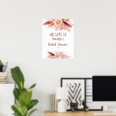 Poster Fall Pampas Grass Boho Bridal Shower Welcome (Bureau à domicile)