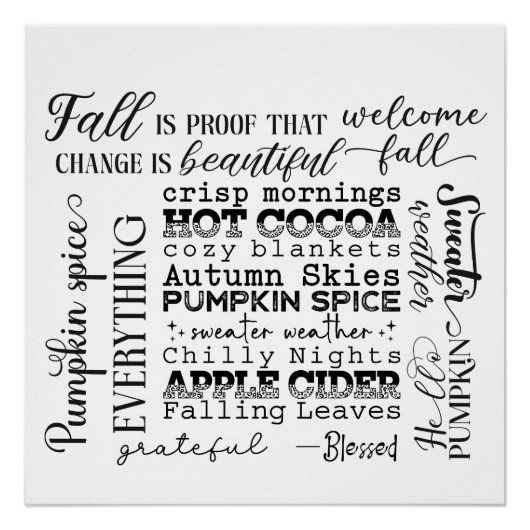 Poster Fall-Poster-Wall Art-Digital Download (Devant)