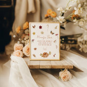 Poster Fall Pumpkin Wildflower Mimosa Bar Sign