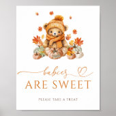 Poster Fall Teddy Bear Baby are Sweet Take a Treat (Devant)
