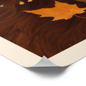 Poster Fall Wind Wind Wine Wine in Orange Feuille Art Nue (Coin)