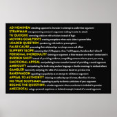 Poster Fallacies logiques (Devant)