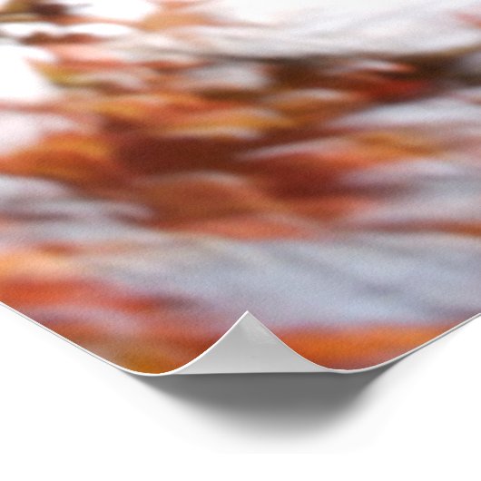Poster Falling Leaf d'un arbre en automne (Coin)