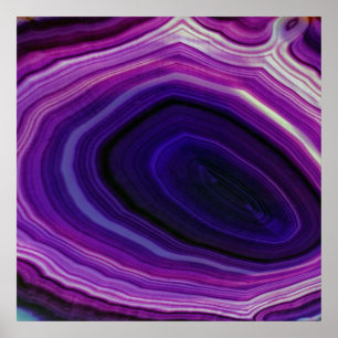Poster Falln Swirled Purple Geode