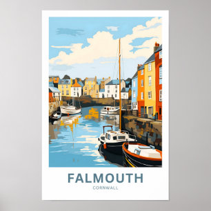 Poster Falmouth Cornwall Travel Print