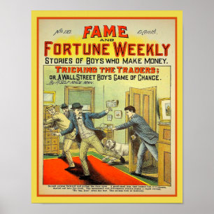 Poster Fame and Fortune Weekly 1907 Dime Novel