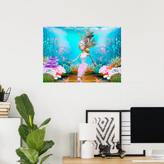 Poster Fameuse sirène (Bureau à domicile)