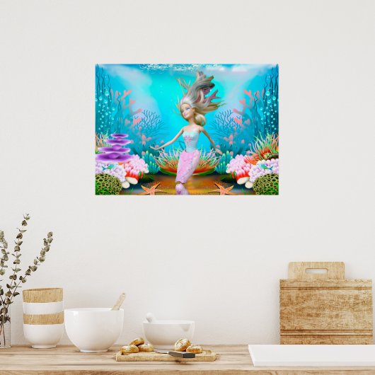 Poster Fameuse sirène (Cuisine)