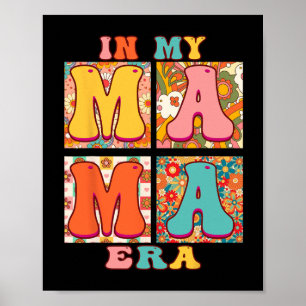 Poster Famille à l'ère de ma mère Super rétro Floral Mère