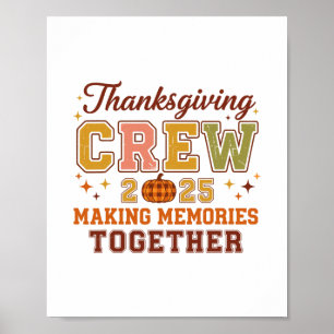 Poster Famille Action de grâce 2025 Équipe de Thanksgivin