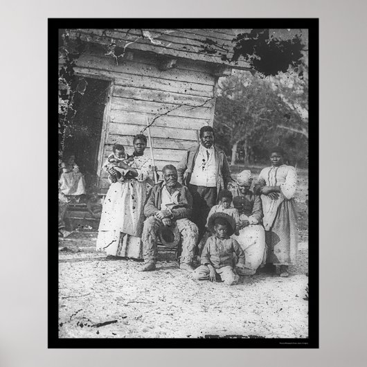 Poster Famille afro-américaine sur la plantation de Smith (Devant)