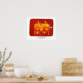 Poster Famille Anniversaire Tea Party Peinture (Cuisine)