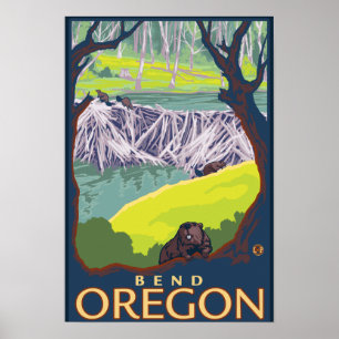Poster Famille Beaver - Bend, Oregon