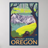 Poster Famille Beaver - Mount Hood, Oregon (Devant)