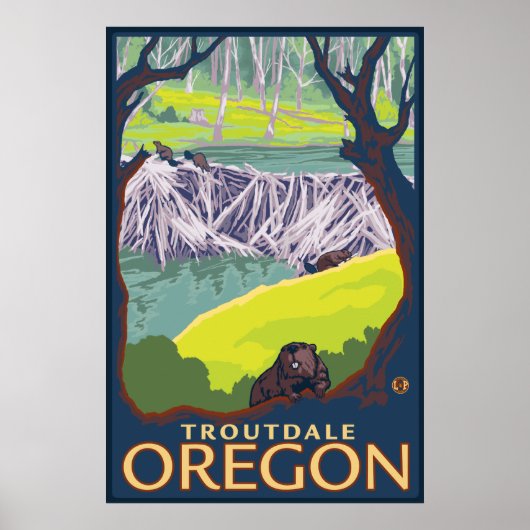 Poster Famille Beaver - Troutdale, Oregon (Devant)