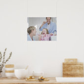 Poster Famille brossant les dents ensemble (Cuisine)