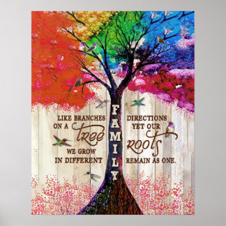 Poster Famille Comme Branches Sur Un Arbre