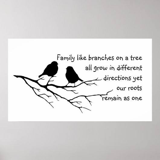 Poster Famille comme des branches sur un arbre Dire avec  (Devant)