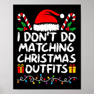 Poster Famille Couples de Noël Je ne fais pas correspondr